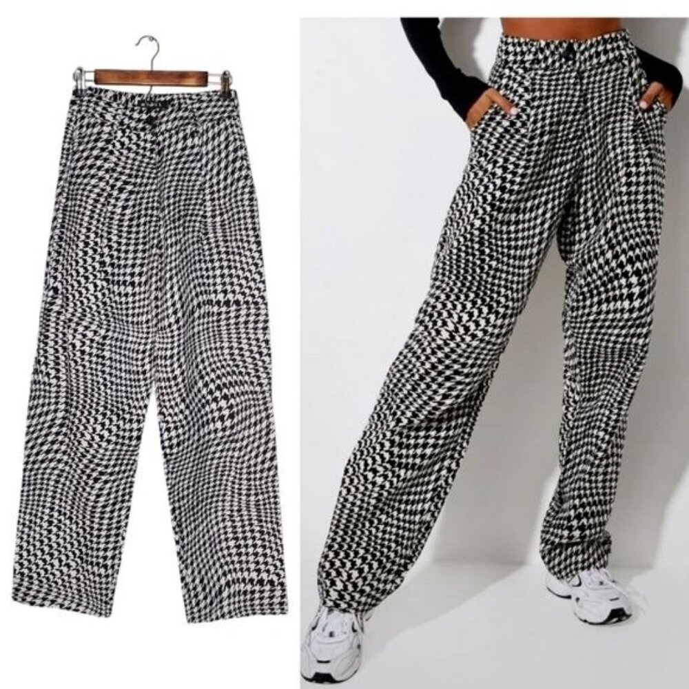 NWT Motel Rocks Sakila Trouser in Wavy Dogtooth Print Size Small